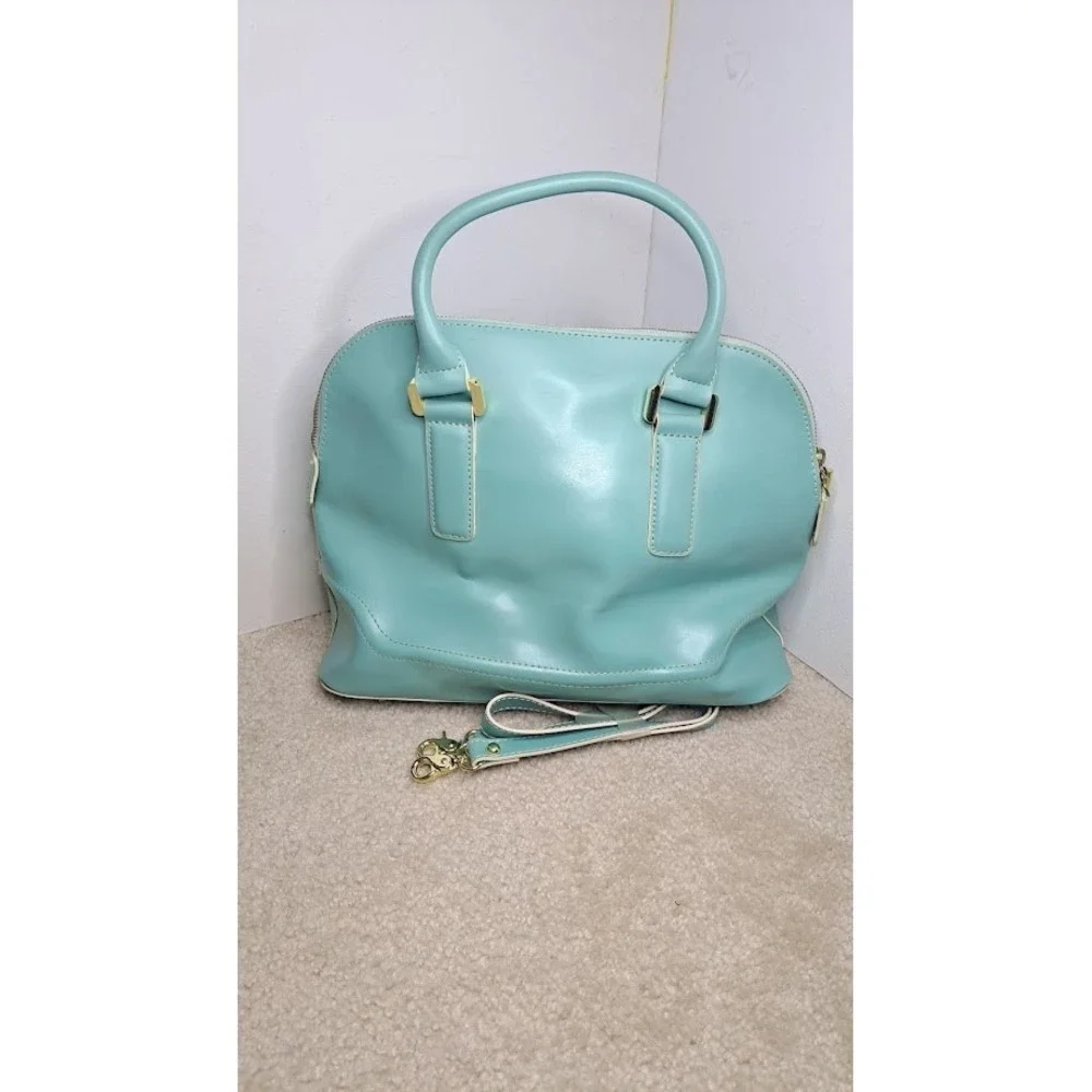 Ivanka‎ Trump Faux Leather Turquoise Satchel/Bag Top Handle Crossbody